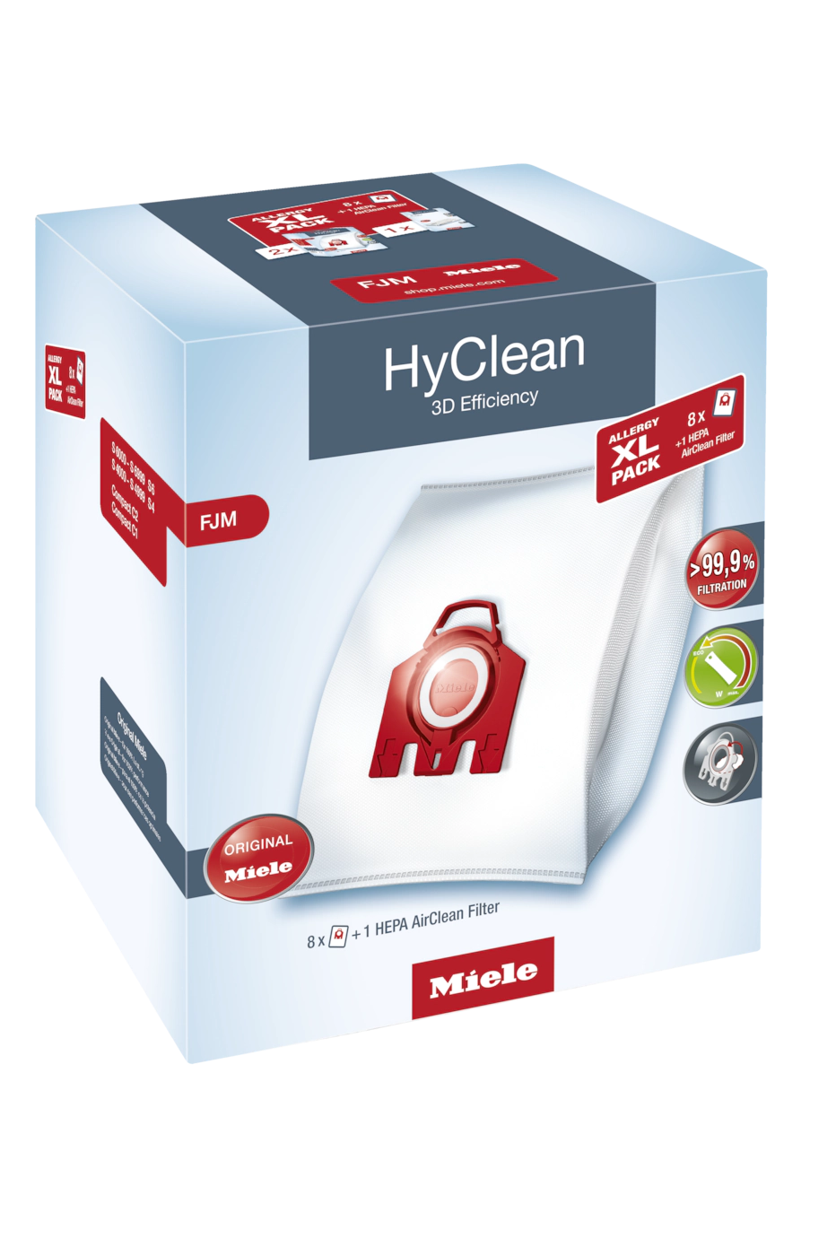Комплект мешков пылесборников Allergy XL Pack 2 HyClean FJM + фильтр HA 50 Miele купить в Иванове | Всегда в наличии! | Артикул 10632910 | Официальный сайт