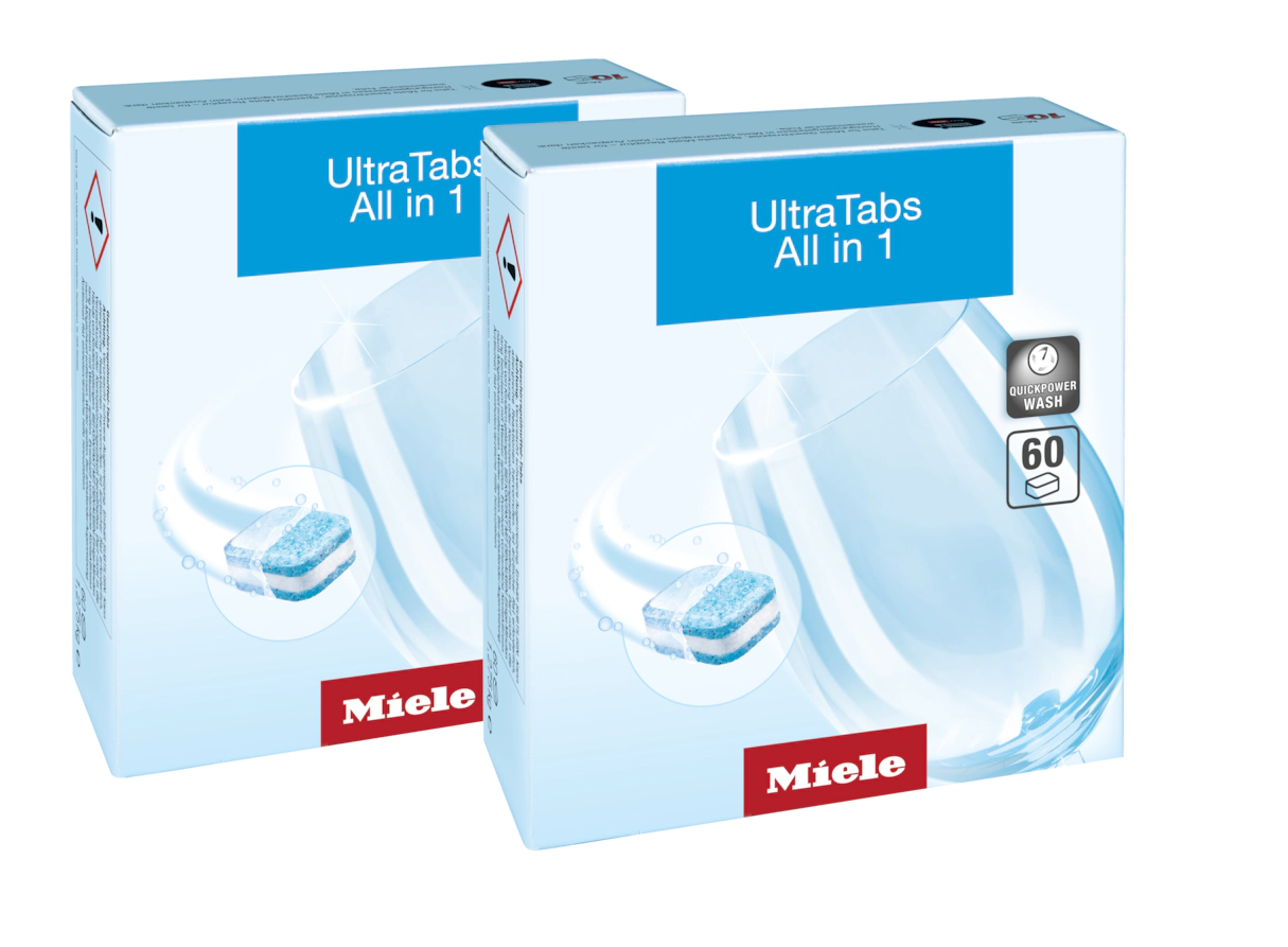 Комплект таблеток для мытья посуды в ПММ UltraTabs All in 1 (120) шт. Miele купить в #REGION_NAME_DECLINE_PP# | Всегда в наличии! | Артикул 11346990 | Официальный сайт