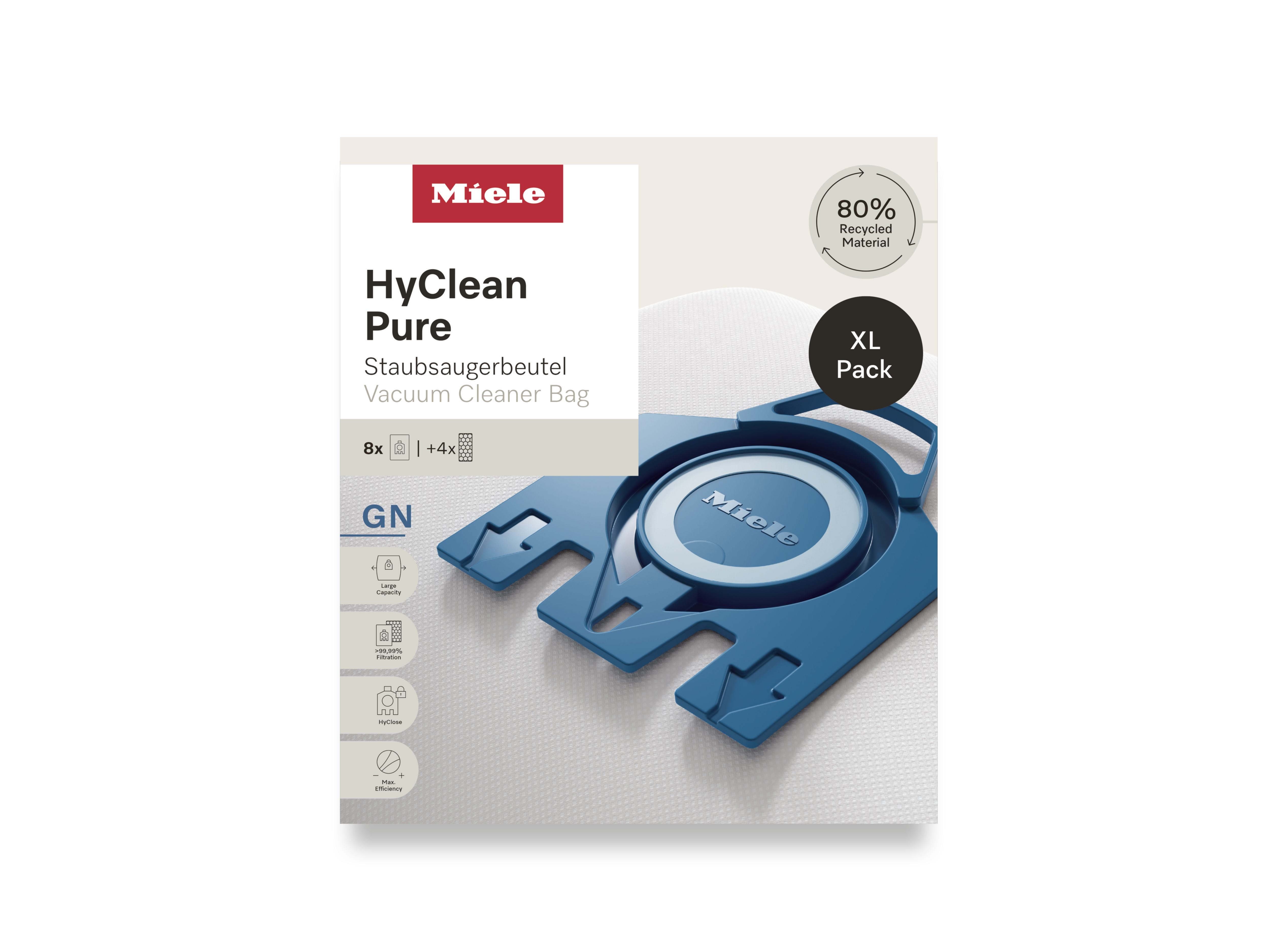 Комплект мешков-пылесборников HyClean Pure GN XL Miele купить в Иванове | Всегда в наличии! | Артикул 12497870 | Официальный сайт